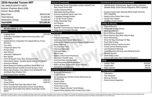 New 2026 Hyundai Tucson XRT AWD/4WD image 4
