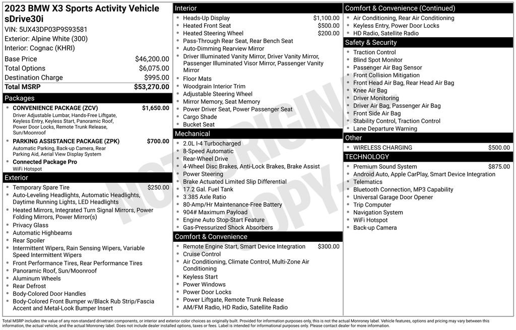 Used 2023 BMW X3 sDrive30i w/ Convenience Package image 37