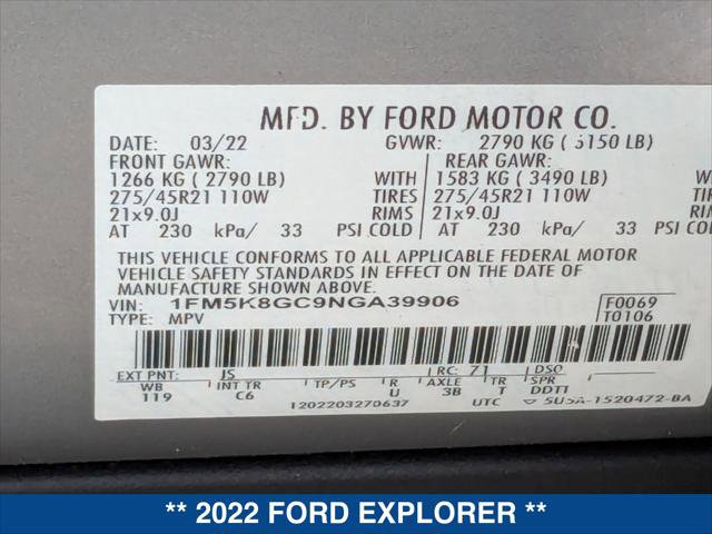 Used 2022 Ford Explorer ST w/ Equipment Group 401A image 24