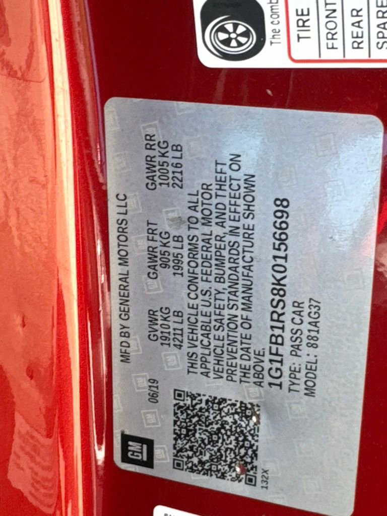 Used 2019 Chevrolet Camaro LT w/ RS Package RWD image 28