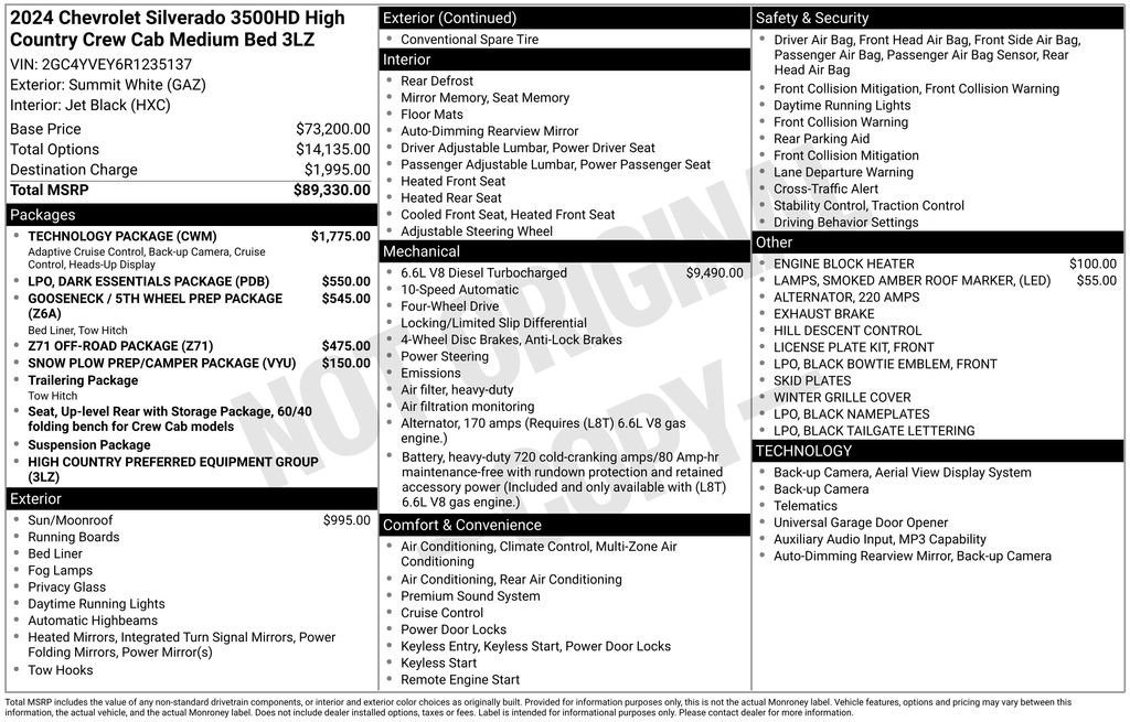 Used 2024 Chevrolet Silverado 3500 High Country w/ Technology Package image 21