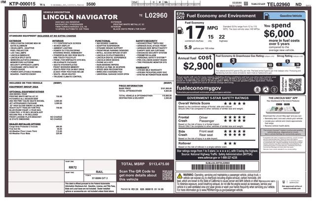 New 2026 Lincoln Navigator Reserve w/ Jet Appearance Package image 30