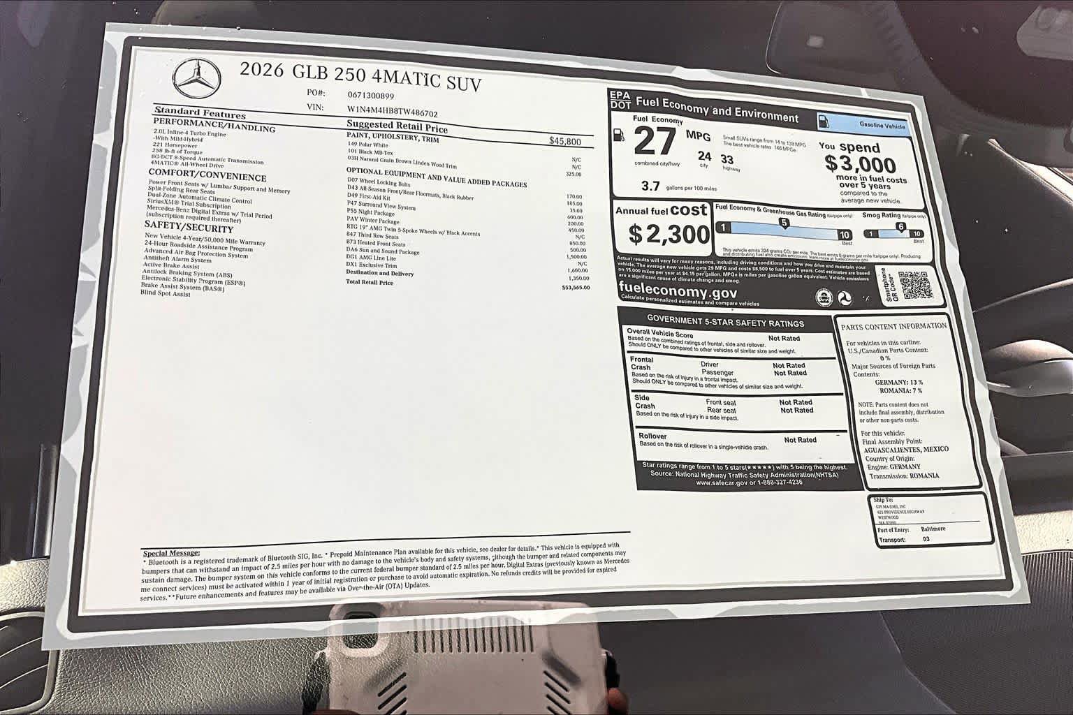 New 2026 Mercedes-Benz GLB 250 4MATIC image 18