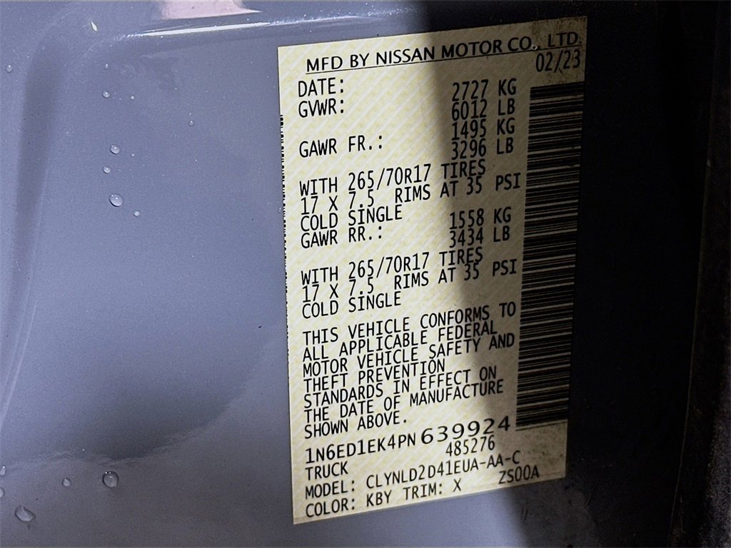 Used 2023 Nissan Frontier PRO-4X w/ Technology Package image 30