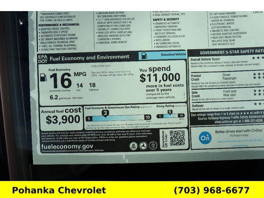 New 2026 Chevrolet Suburban Z71 w/ Z71 Off-Road Package image 35