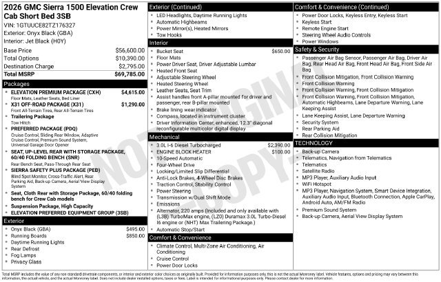 New 2026 GMC Sierra 1500 Elevation w/ Elevation Premium Package AWD/4WD image 37