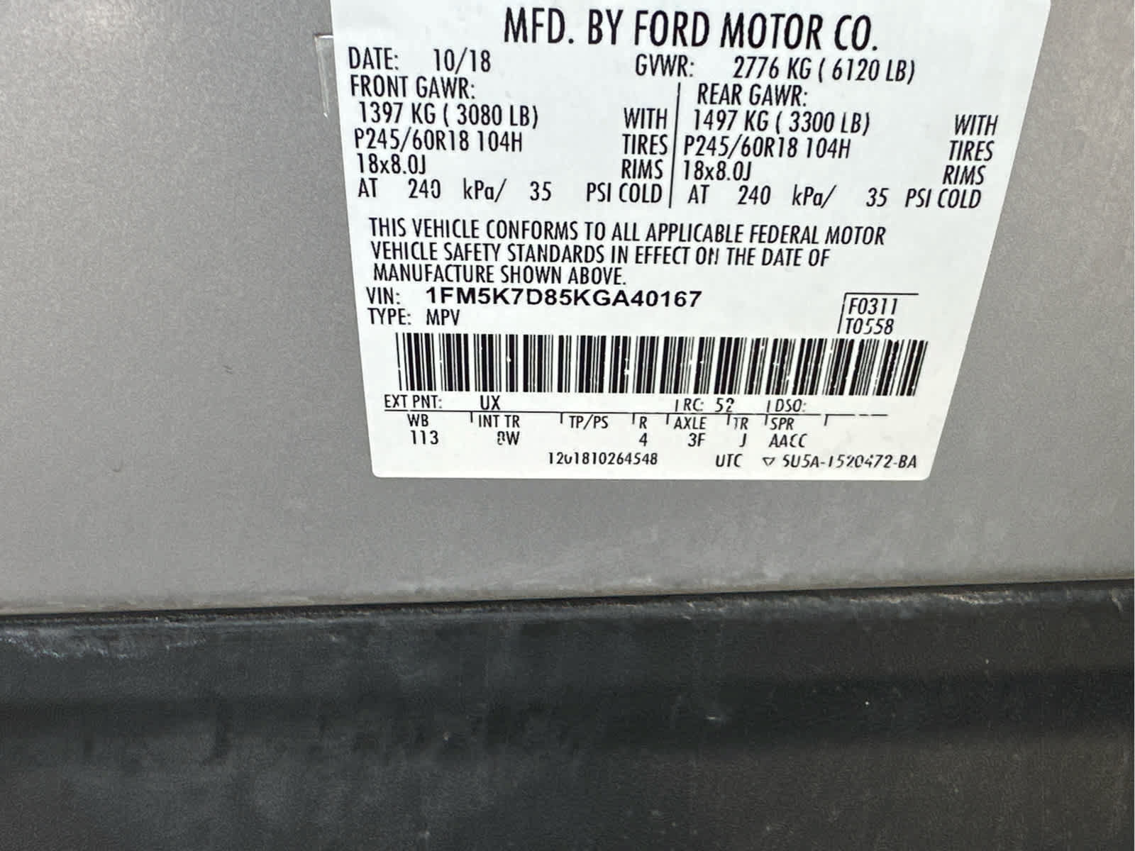 Used 2019 Ford Explorer XLT w/ Equipment Group 201A FWD image 56