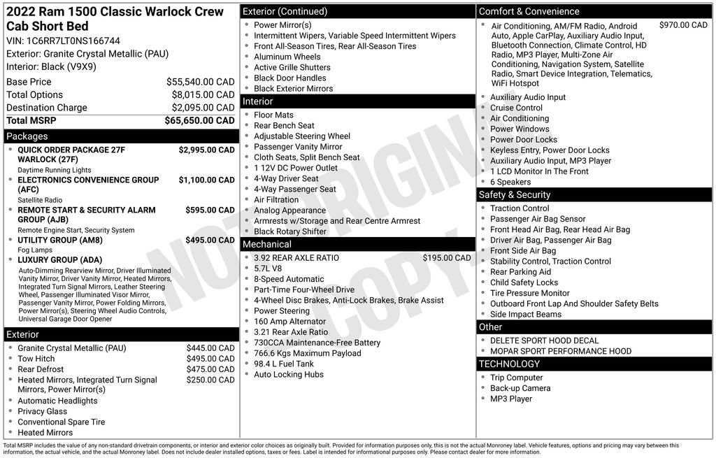 Used 2022 RAM 1500 Classic Warlock AWD/4WD image 21