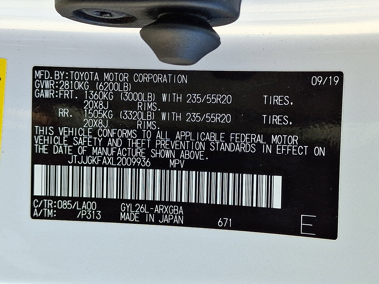 Certified 2020 Lexus RX 450hL Luxury image 30