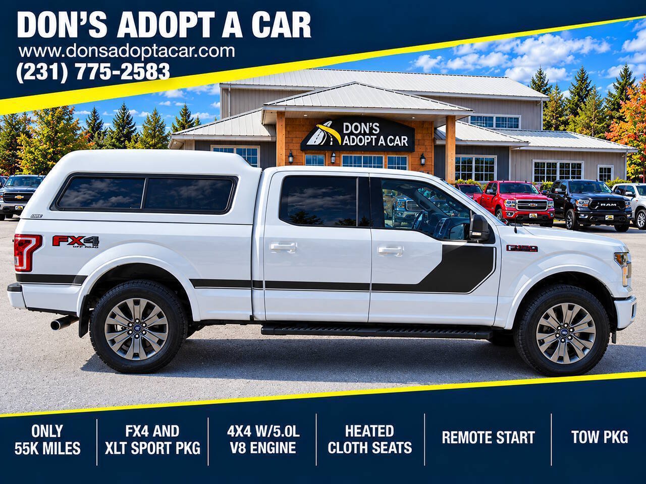Used 2017 Ford F150 4x4 SuperCrew XLT w/ FX4 Pkg w/ Equipment Group 302A Luxury