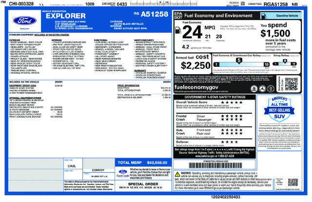 Certified 2024 Ford Explorer XLT w/ Equipment Group 202A RWD image 5