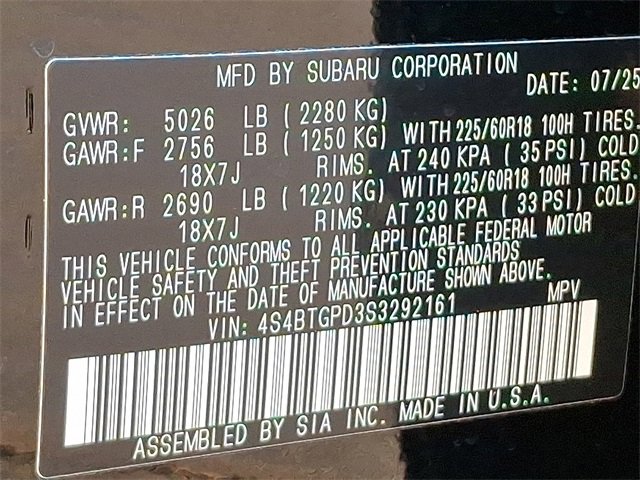 Certified 2025 Subaru Outback Touring XT w/ Popular Package #2 image 27