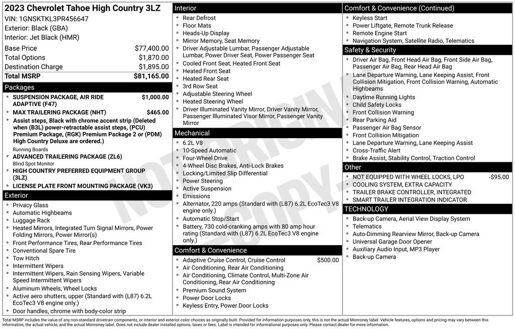 Used 2023 Chevrolet Tahoe High Country image 36