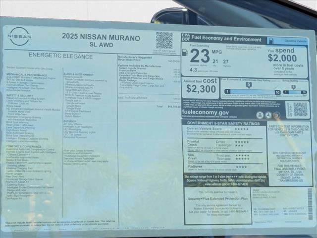 New 2025 Nissan Murano SL w/ Cargo Package AWD/4WD image 17