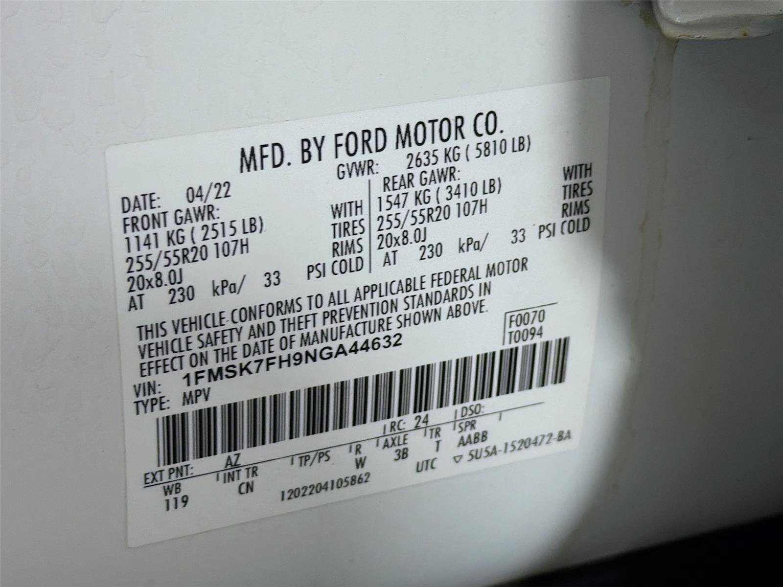 Used 2022 Ford Explorer Limited w/ Equipment Group 301A RWD image 31