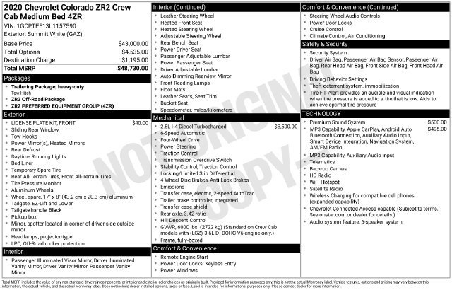Used 2020 Chevrolet Colorado ZR2 AWD/4WD image 35