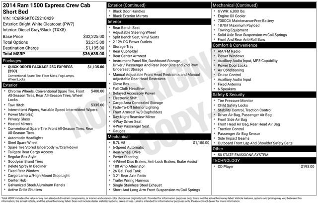 Used 2014 RAM 1500 Express RWD image 2