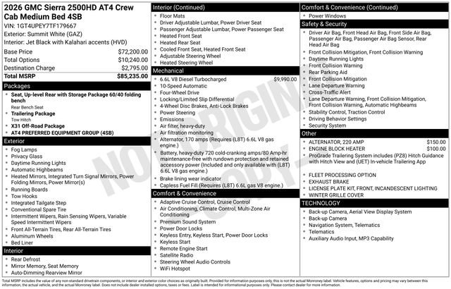Certified 2026 GMC Sierra 2500 AT4 AWD/4WD image 46