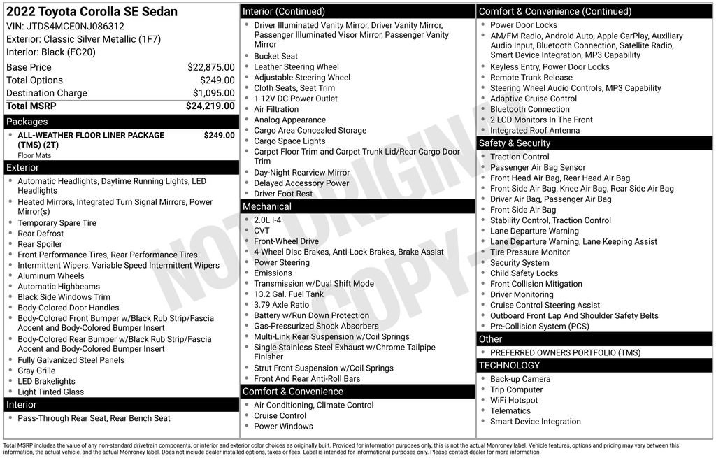 Used 2022 Toyota Corolla SE FWD image 29