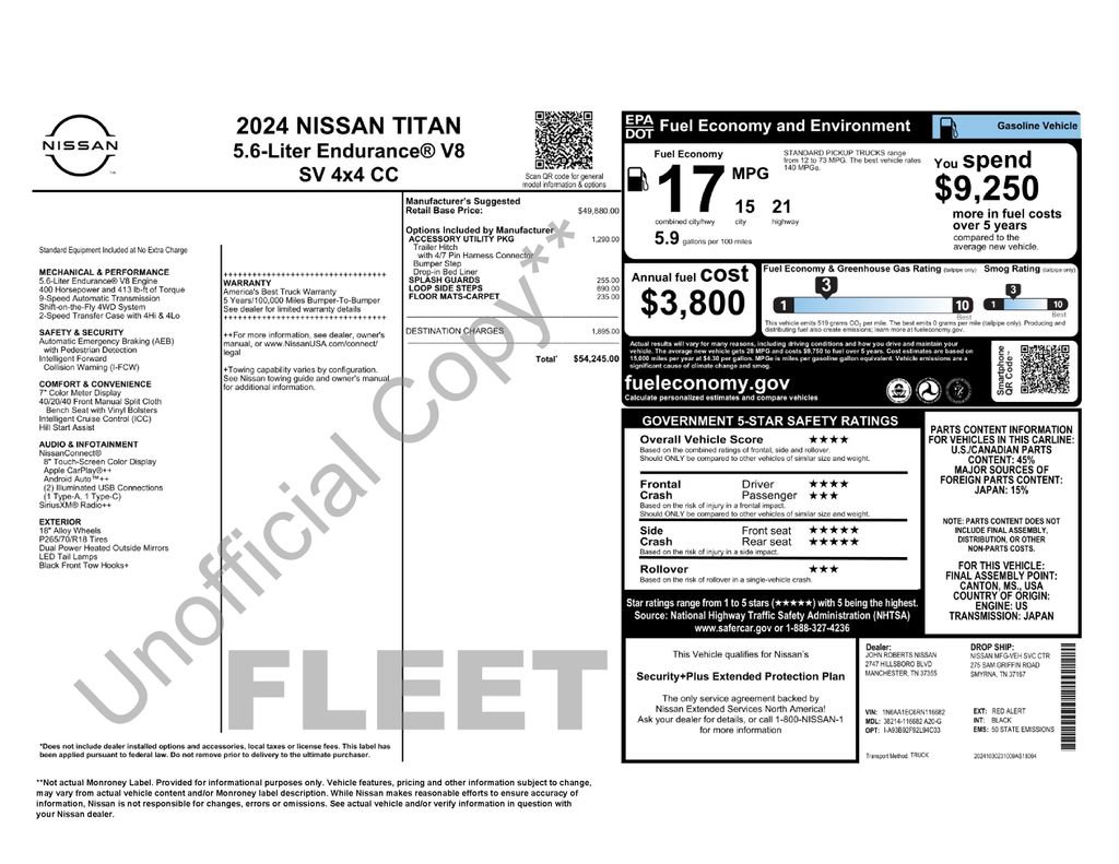 Used 2024 Nissan Titan SV w/ Accessory Utility Package image 34