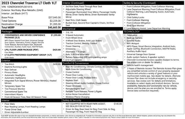 Used 2023 Chevrolet Traverse LT FWD image 2