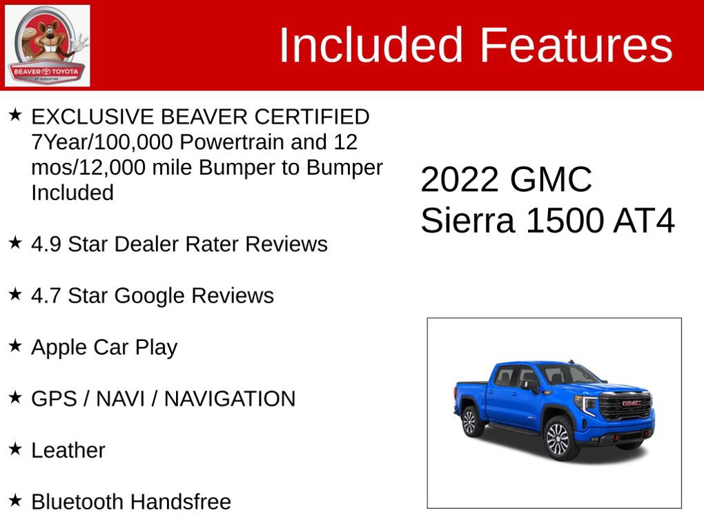 Used 2022 GMC Sierra 1500 AT4 w/ AT4 Premium Package AWD/4WD image 4