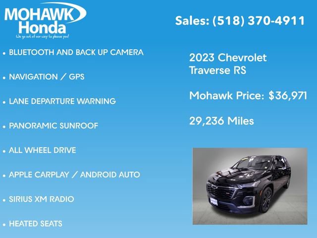 Used 2023 Chevrolet Traverse RS image 7