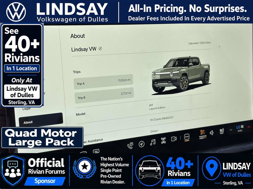 Used 2022 Rivian R1T Launch Edition AWD/4WD image 24