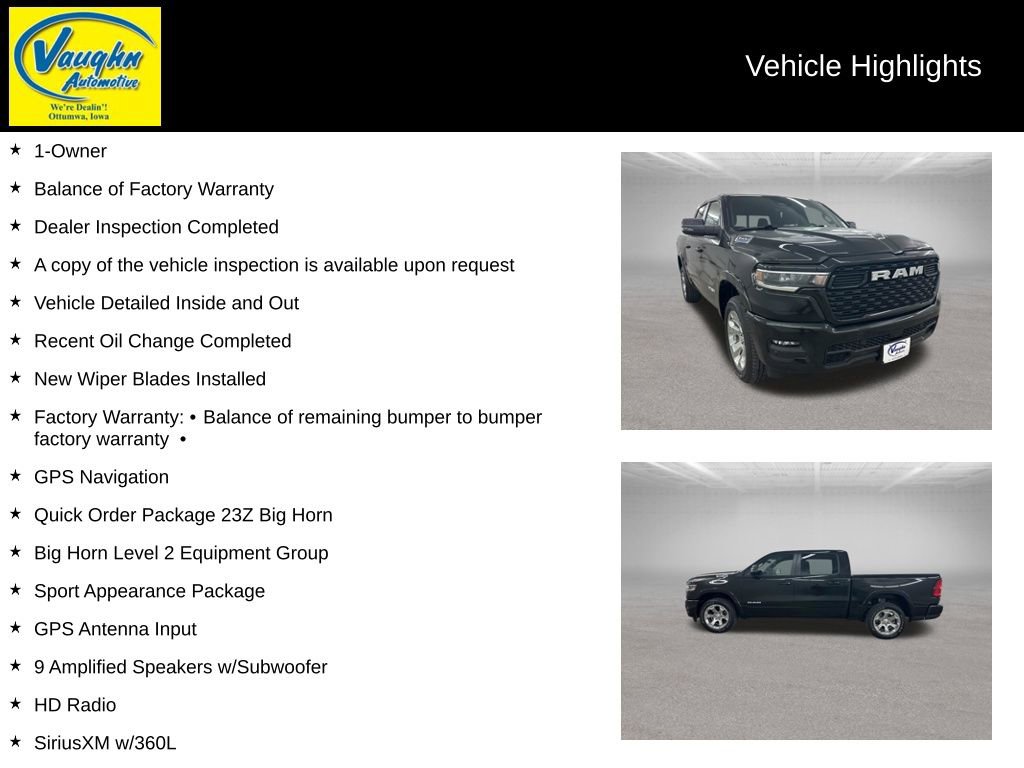 Used 2025 RAM 1500 Big Horn AWD/4WD image 2