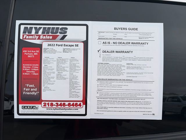 Used 2022 Ford Escape SE w/ Cold Weather Package image 50