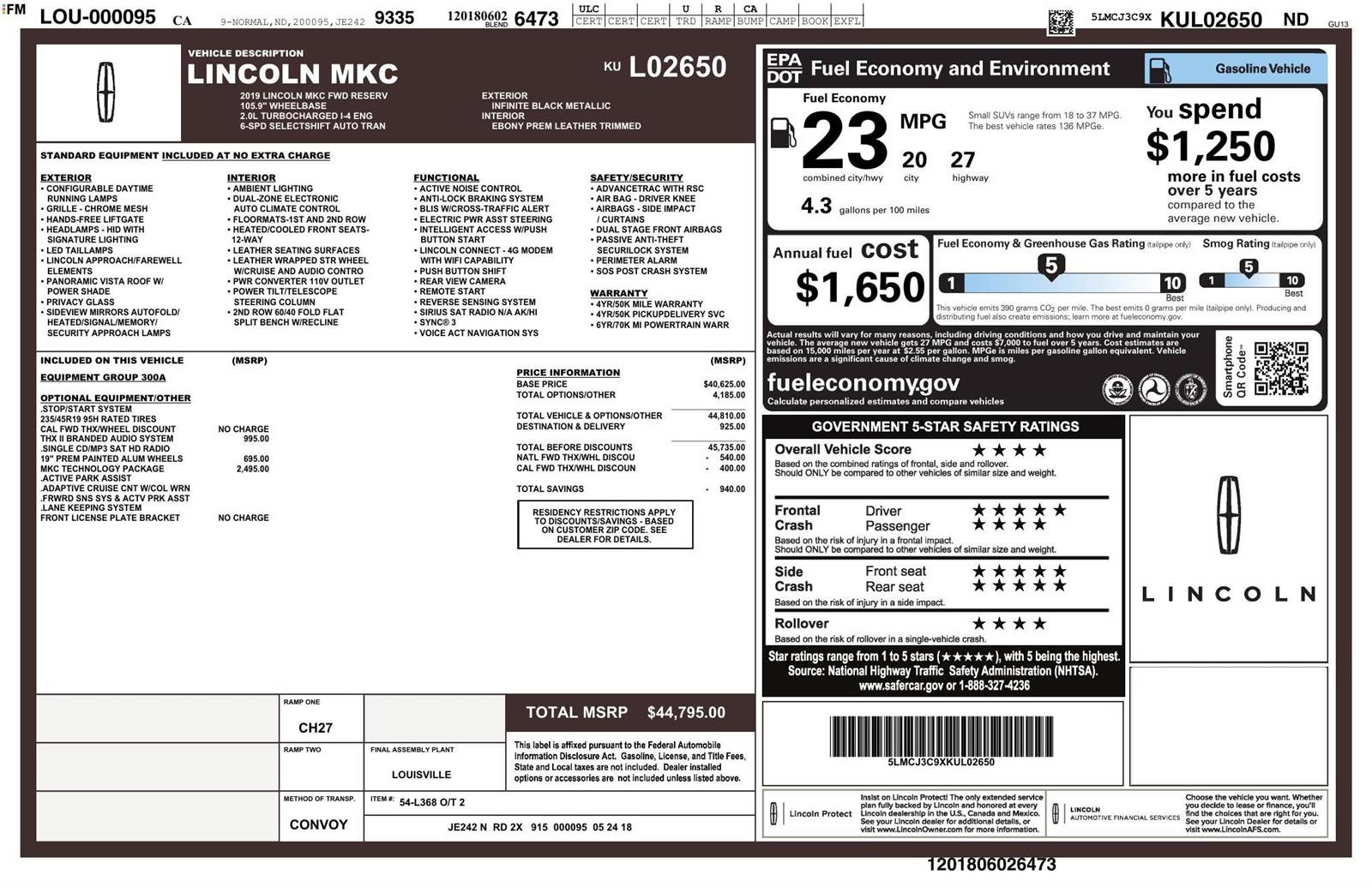 Used 2019 Lincoln MKC Reserve w/ MKC Technology Package image 40