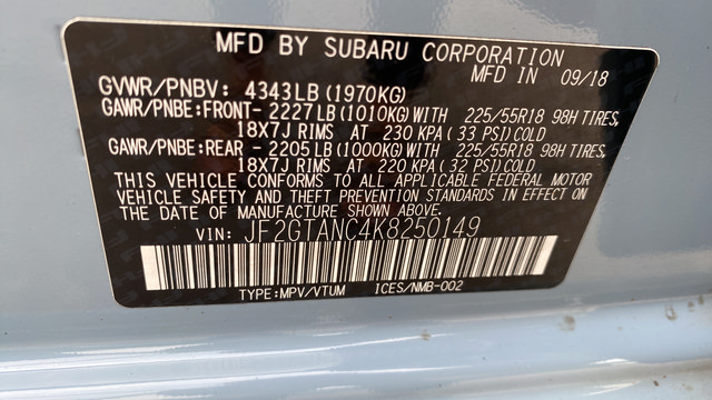 Used 2019 Subaru Crosstrek 2.0i Limited w/ Moonroof Package w/Navigation AWD/4WD image 30