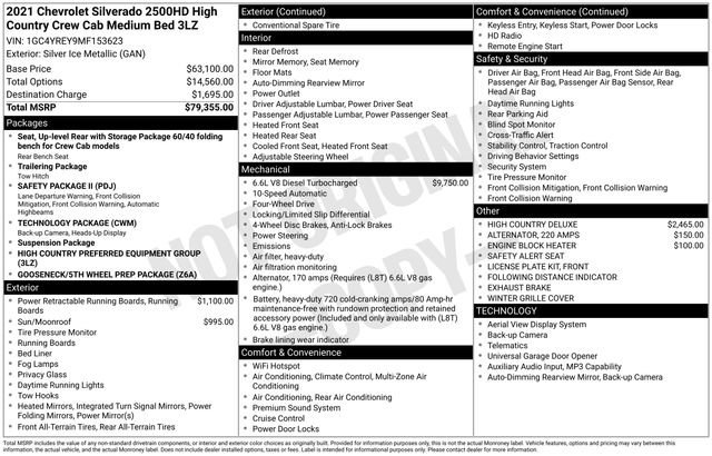 Used 2021 Chevrolet Silverado 2500 High Country AWD/4WD image 43