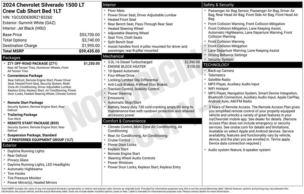 Used 2024 Chevrolet Silverado 1500 LT w/ Z71 Off-Road Package AWD/4WD image 5