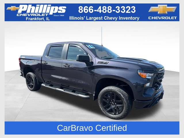 Certified 2024 Chevrolet Silverado 1500 Custom Trail Boss w/ Turbomax Blackout Package