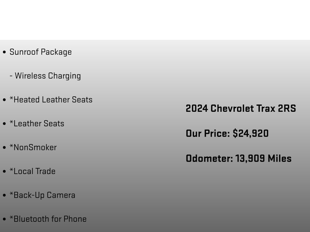 Certified 2024 Chevrolet Trax RS w/ Sunroof Package FWD image 14