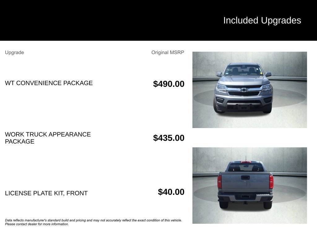 Used 2019 Chevrolet Colorado W/T w/ WT Convenience Package AWD/4WD image 3