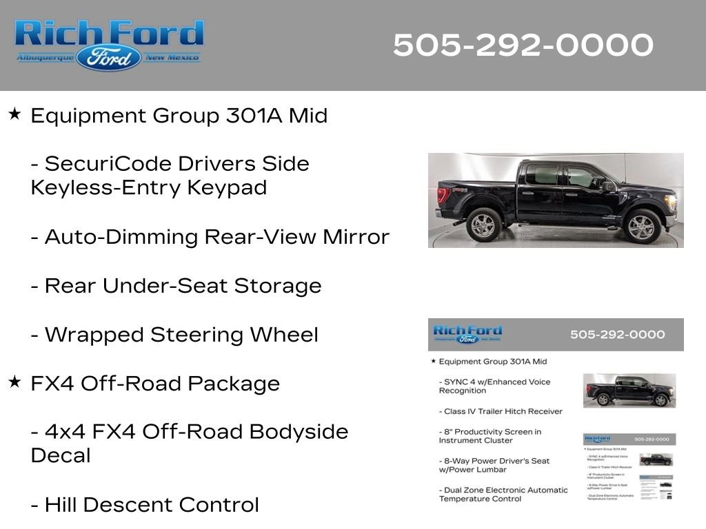 Certified 2023 Ford F150 XLT w/ Equipment Group 301A Mid AWD/4WD image 22