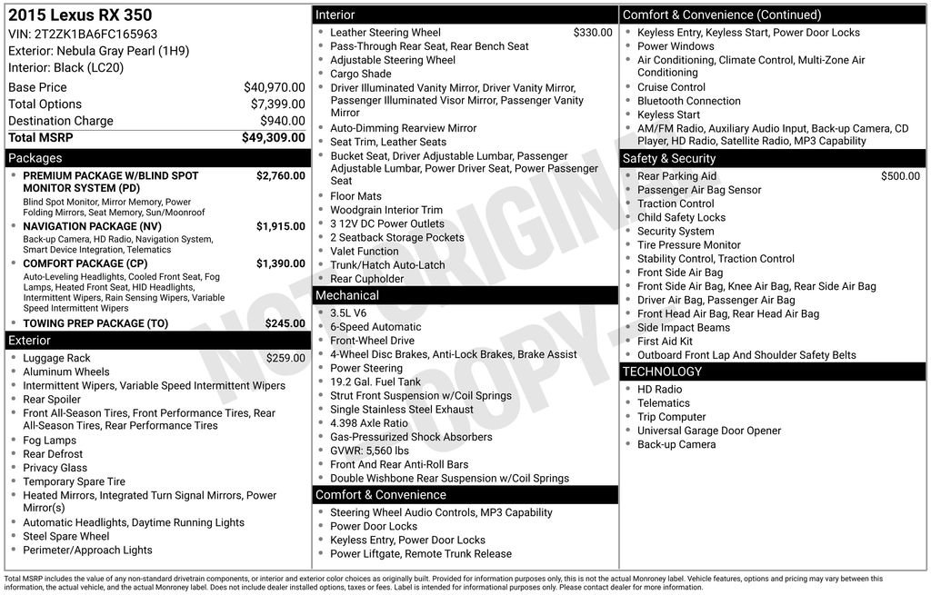 Used 2015 Lexus RX 350 FWD image 14