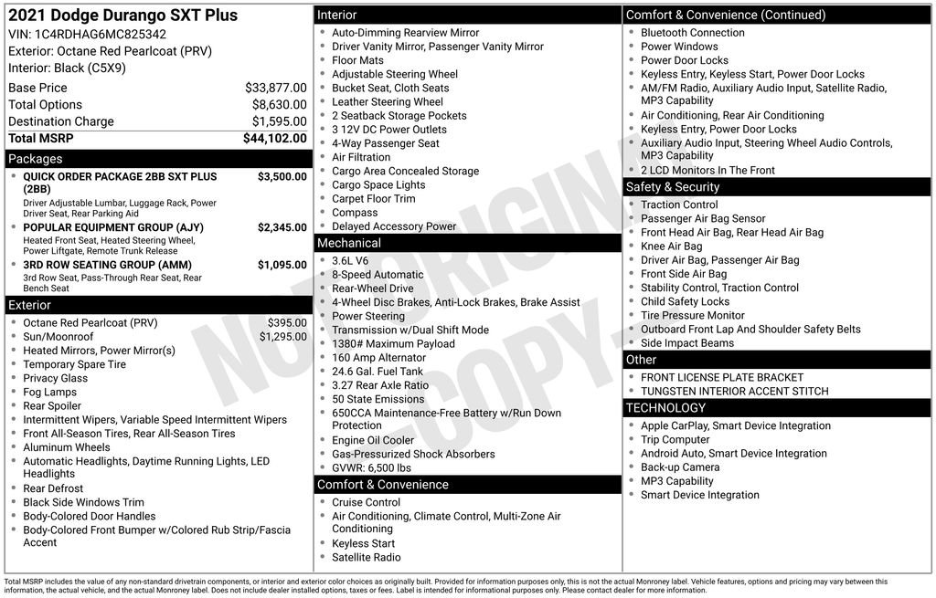 Used 2021 Dodge Durango SXT image 4