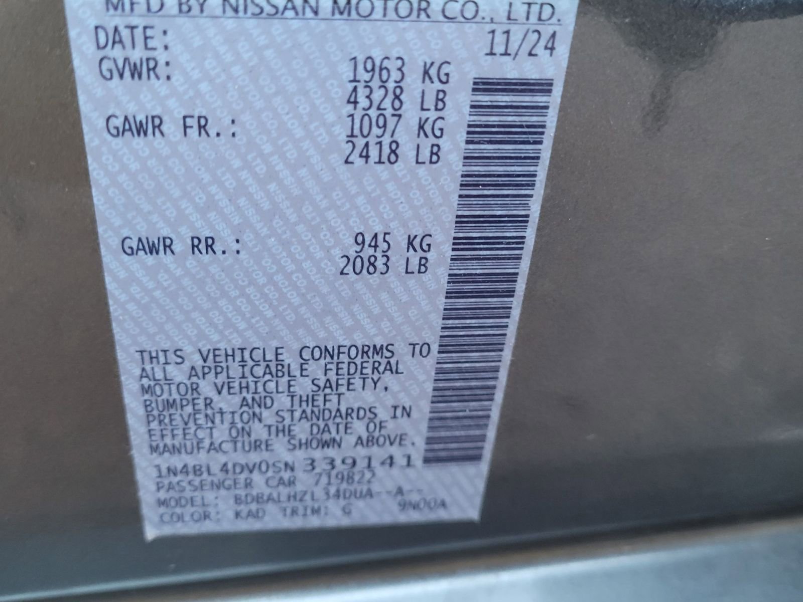 Used 2025 Nissan Altima 2.5 SV image 13