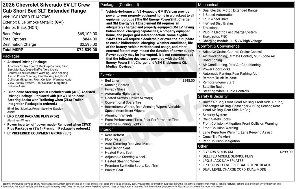 New 2026 Chevrolet Silverado EV LT image 10