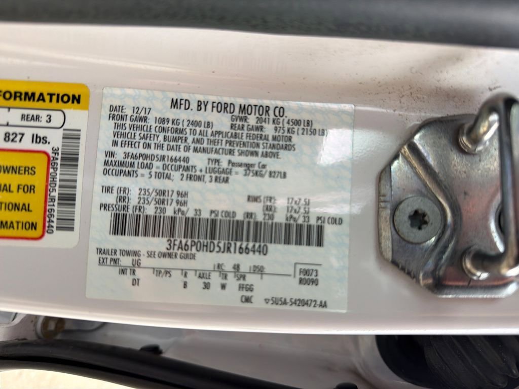 Used 2018 Ford Fusion SE w/ Fusion SE Technology Package FWD image 29