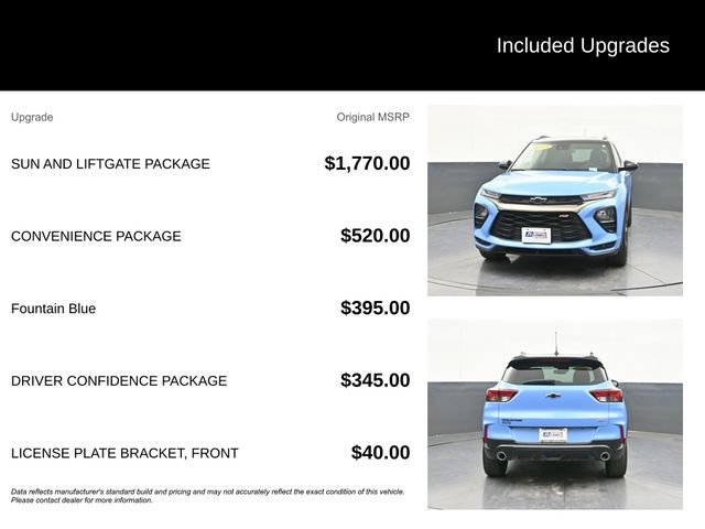 Used 2023 Chevrolet TrailBlazer RS w/ Sun and Liftgate Package FWD image 9