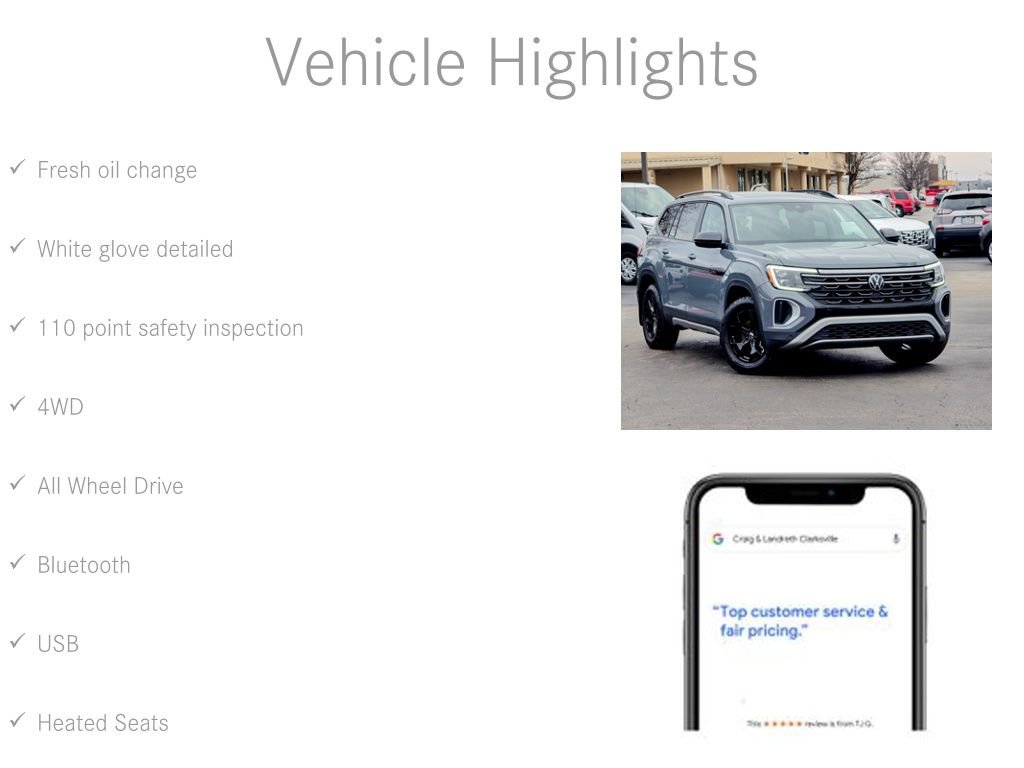 Used 2024 Volkswagen Atlas Peak Edition SE image 6