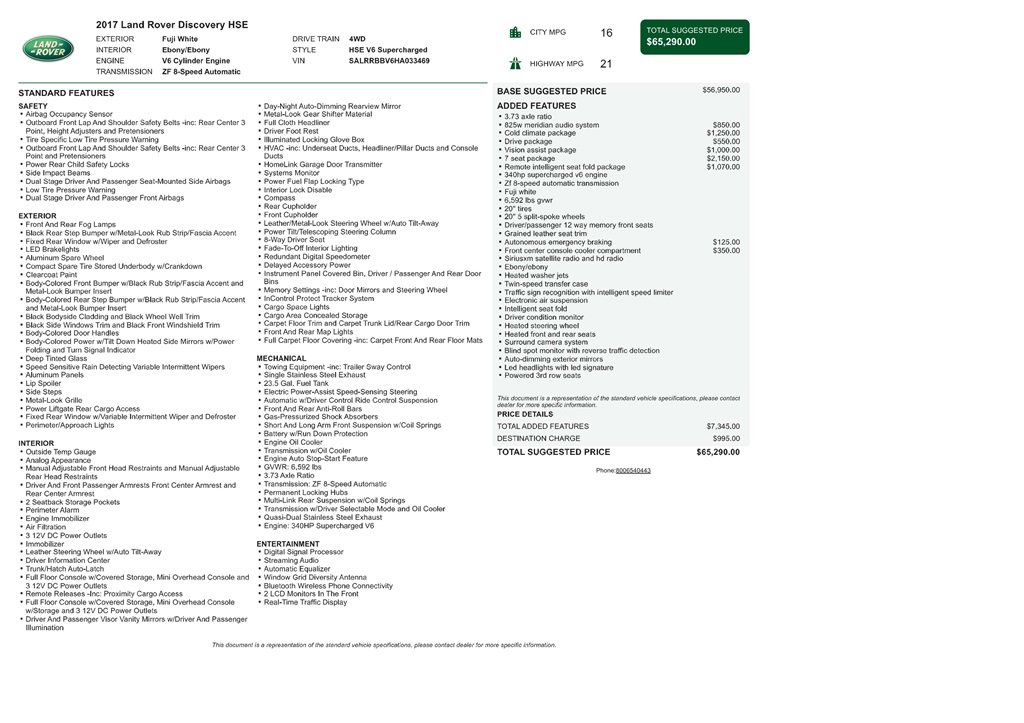 Used 2017 Land Rover Discovery HSE image 9