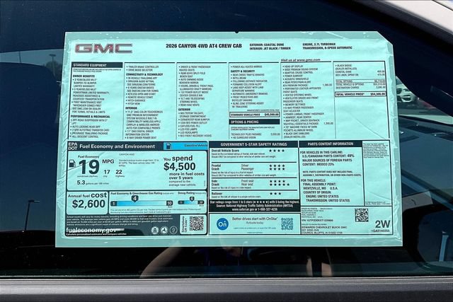 New 2026 GMC Canyon AT4 w/ Technology Plus Package AWD/4WD image 14