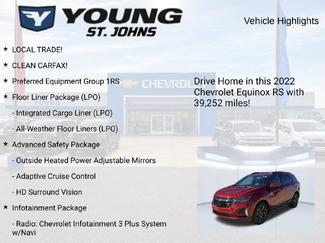 Certified 2022 Chevrolet Equinox RS w/ Infotainment Package FWD image 5