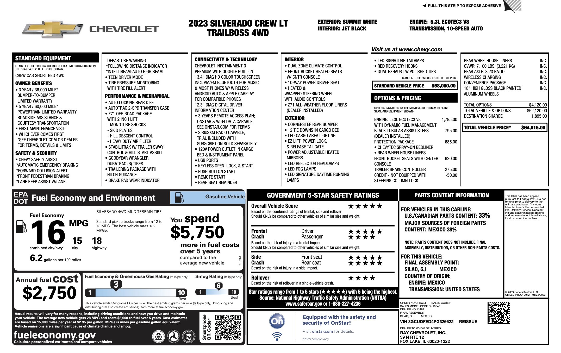 Used 2023 Chevrolet Silverado 1500 LT Trail Boss w/ Protection Package image 6