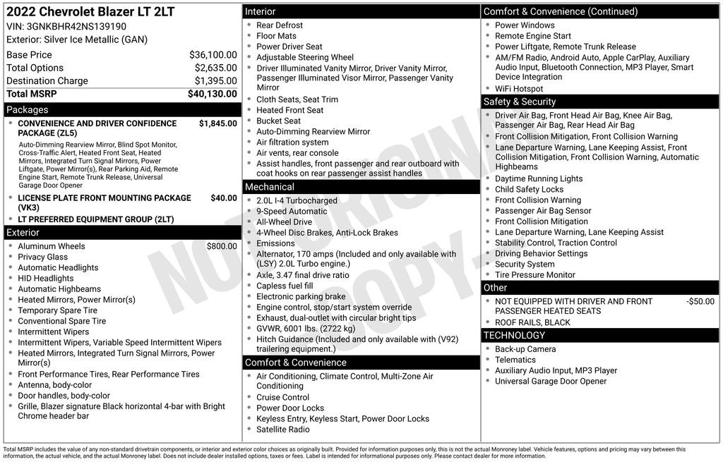 Used 2022 Chevrolet Blazer LT image 35